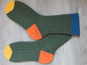 Tweed sokken met kleur