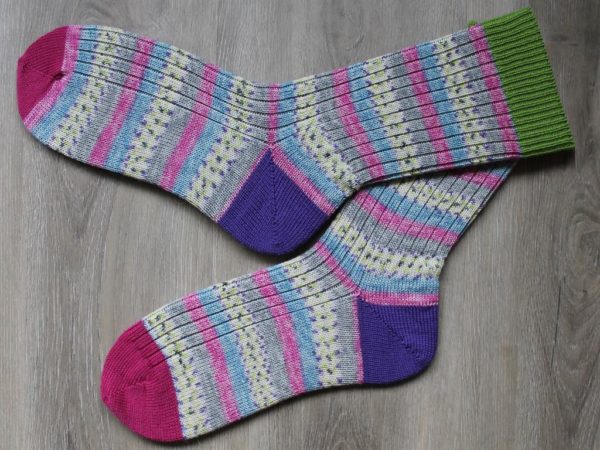 Fleurige sokken maat 50-51