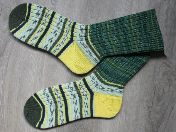 Wollen sokken Groentje citroentje maat 40-41