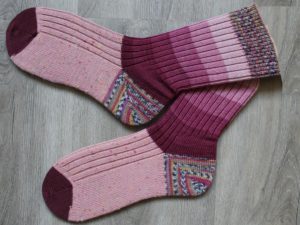 Wollen sokken in roze maat 39-40